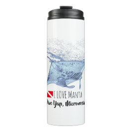 Manta ray silhouette frostat glaskaffe mugg