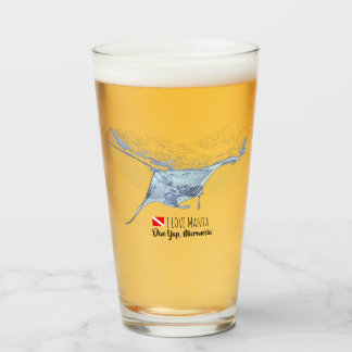 Manta ray silhouette glaskopp