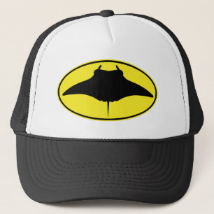 Manta Ray Silhouette Logotyp Keps
