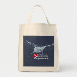 Manta ray silhouette tygkasse