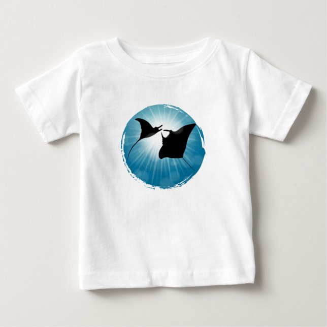 Manta Ray Underwater Aquatic Life T Shirt (Framsida)