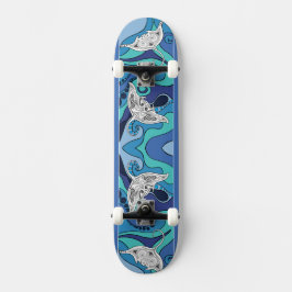 Manta Rays i Paradise Mini Skateboard Bräda 18,5 Cm