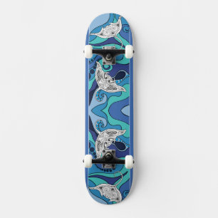 Manta Rays i Paradise Mini Skateboard Bräda 18,5 Cm