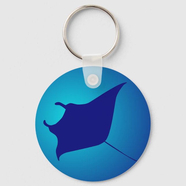Manta Rochen ray Nyckelring (Framsida)