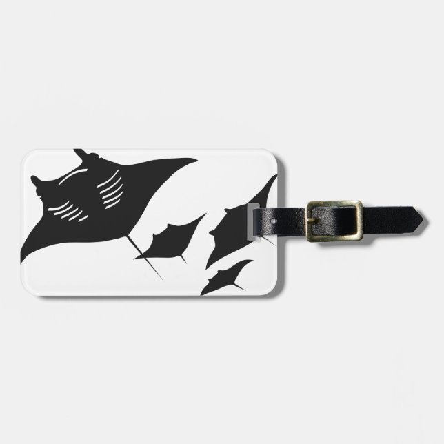 mantarochen manta ray scuba diving tauchen taucher bagagebricka (Horisontell Framsida)