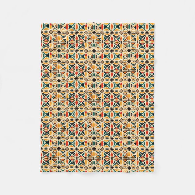  Mantas Geometric Watercolor Mosaic Fleecefilt (Framsidan)