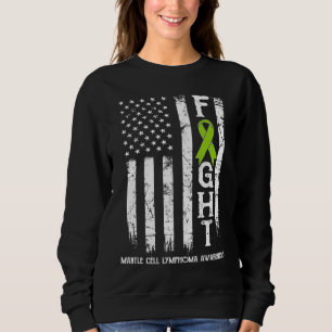 Mantelcellslymfoom Krigare US Flagga T Shirt