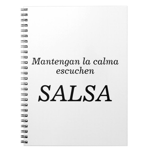 mantengan la calma anteckningsbok (Framsidan)
