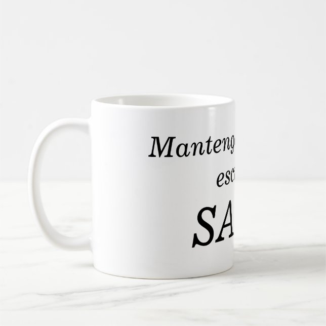 mantengan la calma kaffemugg (Vänster)