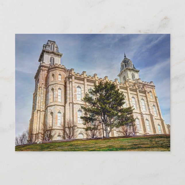 Manti LDS Mormon Temple Vykort (Framsida)