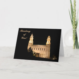 Manti tempel på natthälsningkortet kort