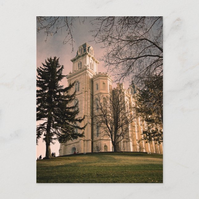 Manti Utah LDS tempel Vykort (Framsida)