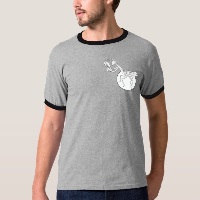 Mantis Man Symbol - Black & White T Shirt (Framsida)