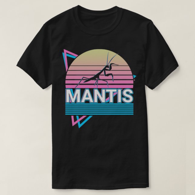 Mantis Praying Mantis Retro Gift T Shirt (Design framsida)