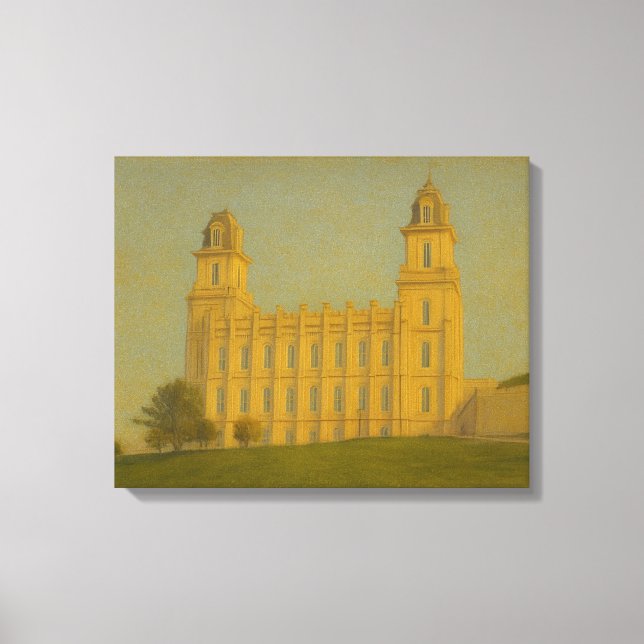 MantiUtah Temple Painting™ LDS Wall Art Canvas (Framsida)