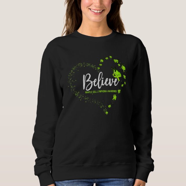 Mantle Cell Lymphoma Awareness Butterfly tror T Shirt (Framsida)