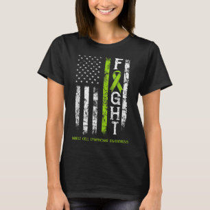 Mantle Cell Lymphoma Warrior US Flagga T Shirt