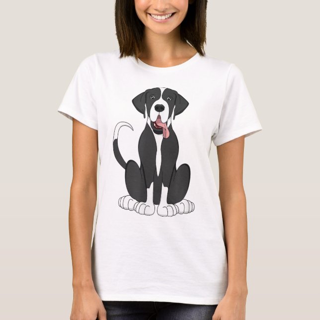 Mantle Great dane För manar Women Hund älskare Gif T Shirt (Framsida)