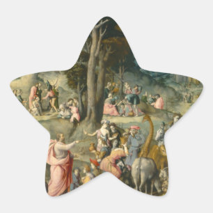 Mantnas galning - Francesco Bacchiacca Stjärnformat Klistermärke
