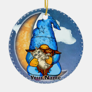 Måntomte Julgransprydnad Keramik