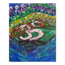 Mantra Garden - Om Canvas Painting