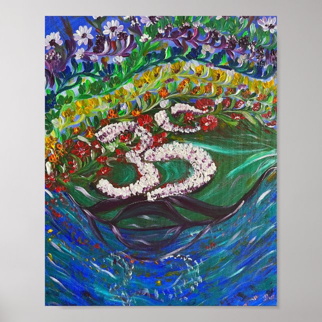 Mantra Garden - Om Canvas Painting Poster (Framsidan)