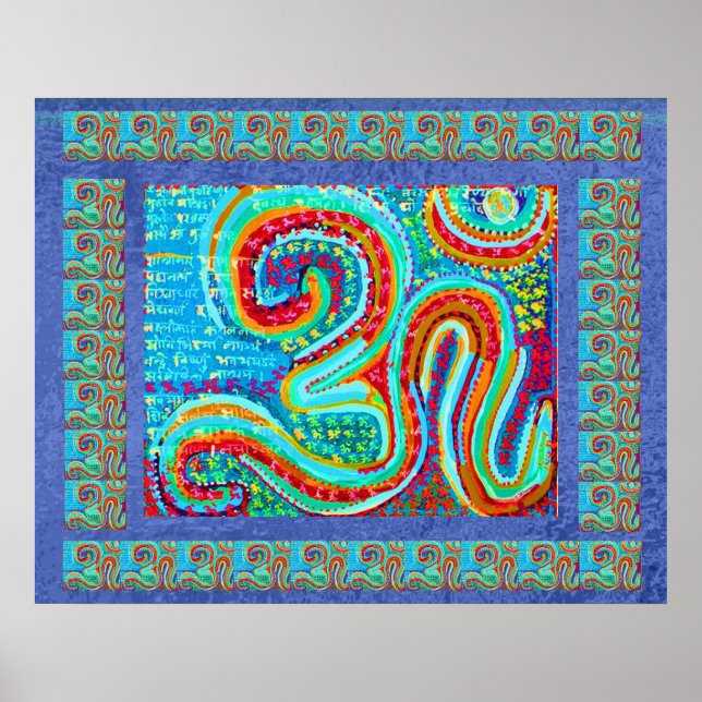 MANTRA: Om 108 gånger Heligans bakgrund Poster (Framsidan)