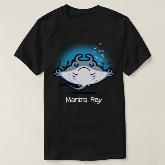 Mantra Ray Funny Cute Kawaii Manta Ray Doing Yoga T Shirt (Design framsida)