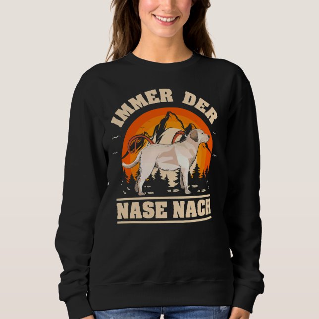Mantrailing Immer Der Nase Nach Labrador Retriever T Shirt (Framsida)