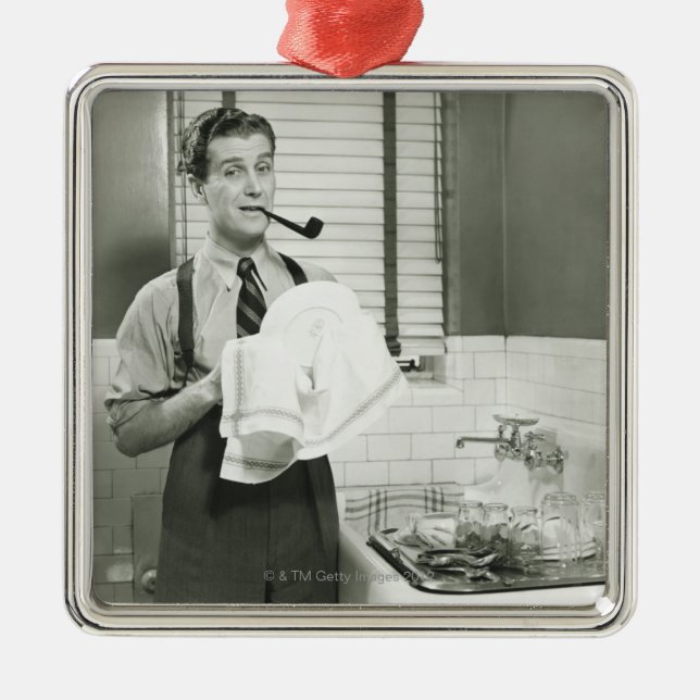 Mantvagningdisk Julgransprydnad Metall (Framsidan)