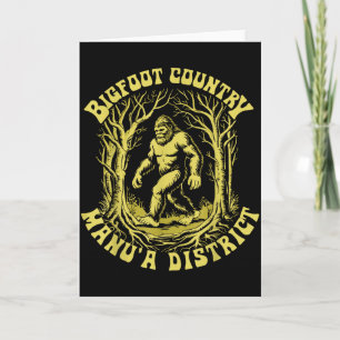 Manua District Bigfoot Land Retro Sasquatch Älskar Kort