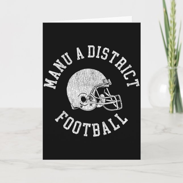 Manua District Football Retrofotbollshjälm  Kort (Framsida)