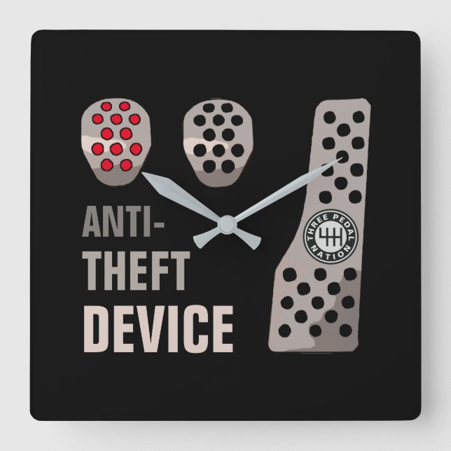 MANUAL antistöld Fyrkantig Klocka (Framsida)
