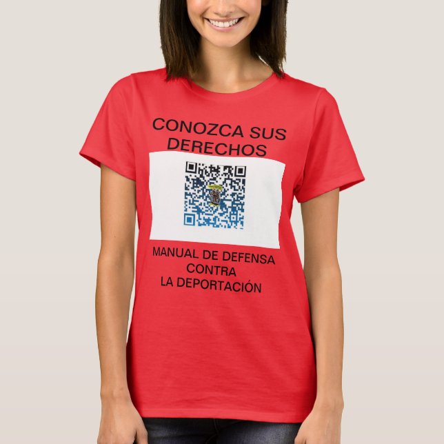 MANUAL DE DEFENSA CONTRA LA DEPORTACIÓN T SHIRT (Framsida)