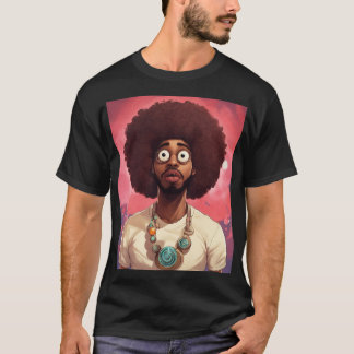 MANUAL TRENDING CURLY HAIR GUYS TRINTED T-SHIR T SHIRT