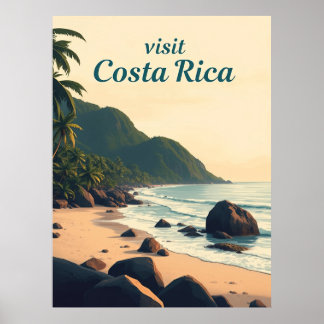 Manuel Antonio, Costa Rica – Vintageillustration Poster