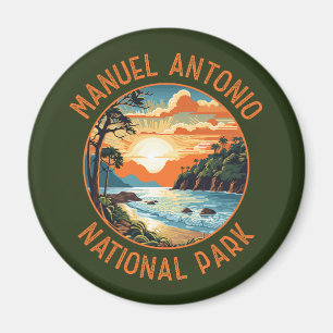 Manuel Antonio National Park Retro Distress Magnet