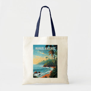 Manuel Antonio National Park Travel Art Vintage Tygkasse