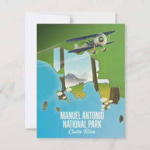 Manuel Antonio nationalpark, Costa Rica karta.