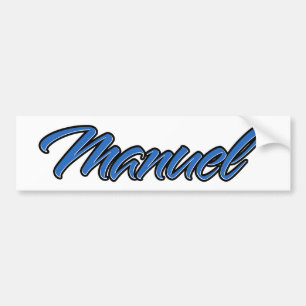 Manuel Namn blue Aufkleber Sticker Autoaufkleber Bildekal