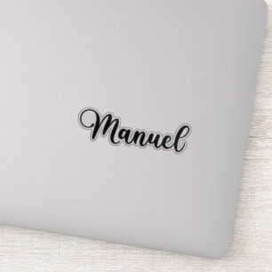 Manuel Namn - Handskriven calligrafi Klistermärken