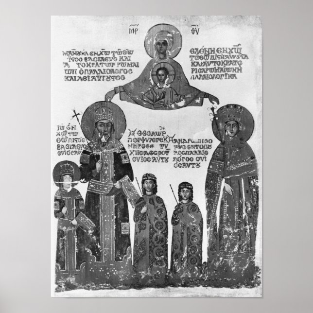 Manuel Palaeologus skyddad av Virgin Mary Poster (Framsidan)