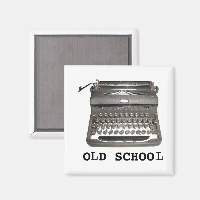 Manuell skrivmaskin "Old school" Magnet (Front/Back)