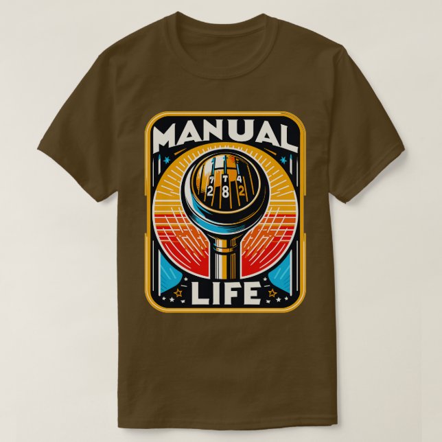 Manuell växling skift 2 t shirt (Design framsida)