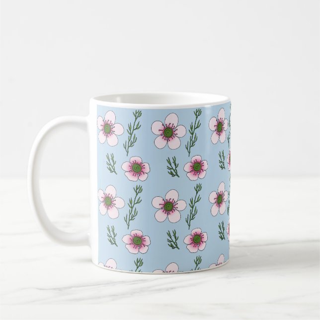 Manuka blommor kaffemugg (Vänster)