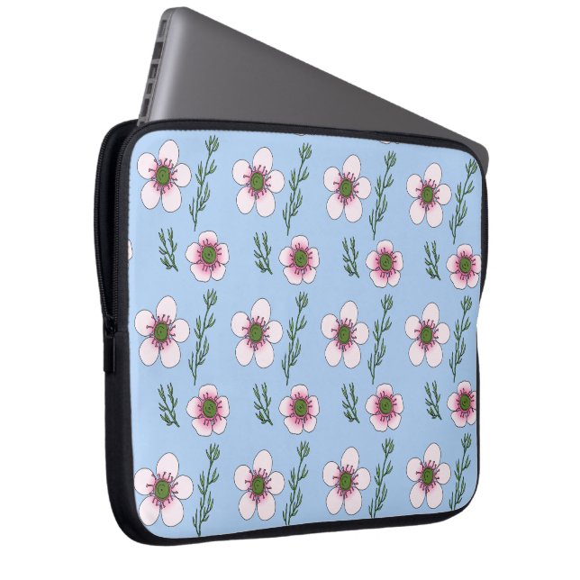Manuka blommor laptop fodral (Framsidan Höger)