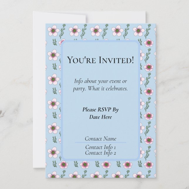 Manuka Flowers Meddelande (Framsida)