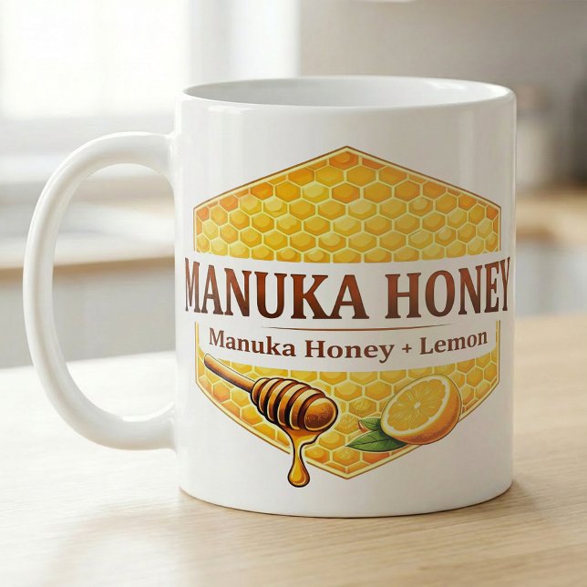 Manuka Honung Citron Honungskaka Te Recept Kaffemugg (Skapare uppladdad)