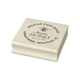 Manuka Honungsetikett med Vintage Honeybee Stämpel