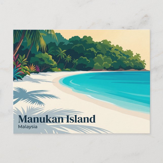 Manukan Island Malaysia Vykort (Framsida)